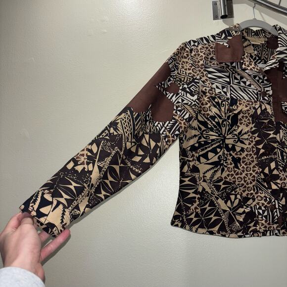 Vintage 100% Silk Button-Up Jacket – Size SP (Small Petite) - Picture 5 of 13